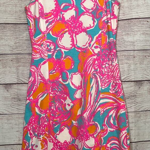 Lilly Pulitzer Feeling Tanked Groovy Floral Shift Terry Cloth Dress Size XS - Picture 5 of 12